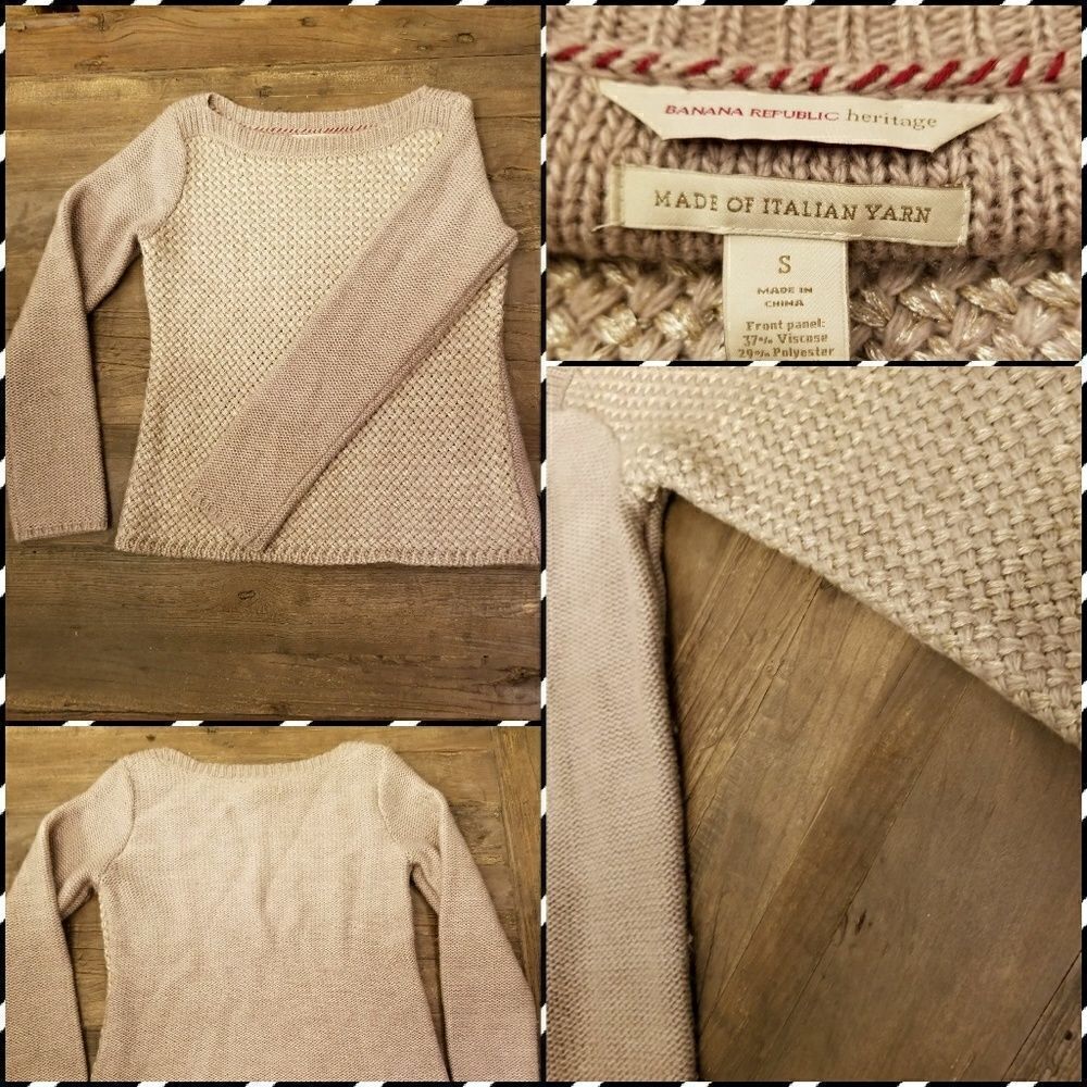 Banana Republic Heritage collection cream with metalic thread